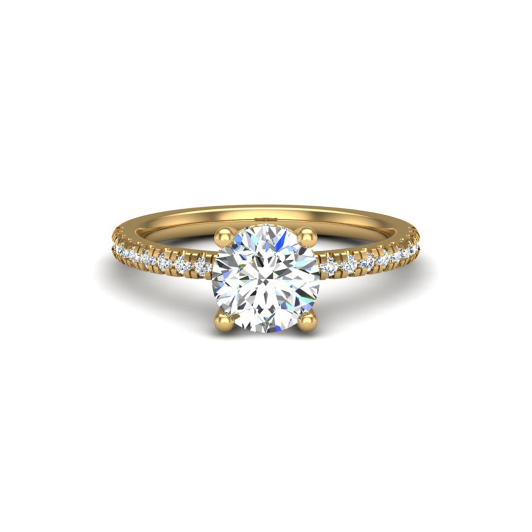 Gabriella Pave Hidden Halo Engagement Ring